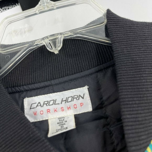 Vintage Carol Horn Workshop Bomber Jacket Multicolor Zip Up Long Sleeve Size S - Picture 3 of 5